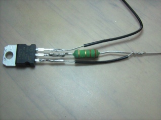 With resistor in place
